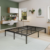 Cadre de lit en acier moderne pliable, portable, convertible, réglable et pivotant pour dortoir, base plateforme métallique, vente en gros pour hôtels et chambres