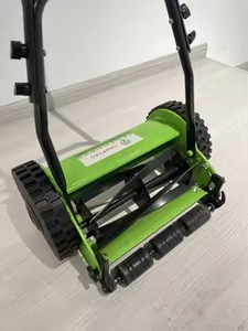 16-Inch Dual-Wheel Manual Reel <strong>Mower</strong> Industrial Steel Blade DIY 5 Blades Precision Lawn Adjustable <strong>Height</strong> Residential Small - Product Image 3