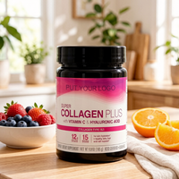 Collagène hydrolysé, poudre de vitamine C, OEM, étiquette privée, supplément de collagène VC en poudre pour éclaircir la peau