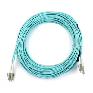 LC-LC 50/125um LSZH multimodo duplex OM3 aço blindado 3 pés de fibra óptica patch cord 1-300M