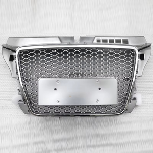 กระจังหน้าโครเมียมแบบ OEM สีเงิน ตาข่าย ABS ใหม่ สำหรับ Audi A3 8P.5 RS3 Style ปี 08-12 ยี่ห้อ PNB คุณภาพสูง ติดตั้งง่าย 3 ชิ้น - Product Image 2