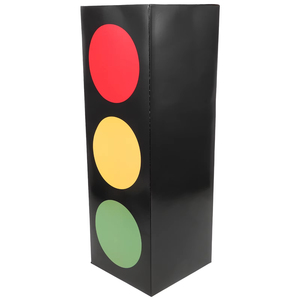 Caja de <span class=keywords><strong>Regalo</strong></span> de Cartón Blanco con Luz Intermitente, Caja de <span class=keywords><strong>Regalo</strong></span> con Temática de Tráfico, Accesorios para Fiestas, Cajas para Dulces, Fiestas de Carreras - Product Image 4