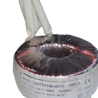 Transformateur toroïdal 230V vers 24V 100VA monophasé à enroulement en cuivre pour alimentation électrique