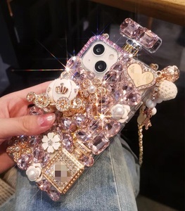 Ốp điện thoại <span class=keywords><strong>iPhone</strong></span> 16 Pro Max cao cấp sang trọng hình chai nước hoa bí ngô đính đá cho <span class=keywords><strong>iPhone</strong></span> 15 14 13 12 Pro Max - Product Image 5