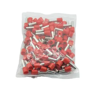 E6012 Tube insulating terminals 6MM2 Cable Wire Connector Insulating Crimp Terminal Insulated Connector 100PCS/Pack