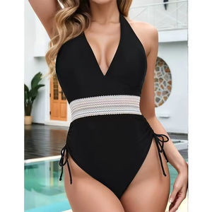 European American Women's Sexy High Waist Bikini New Cross-Border Swimsuit Hot Tight Fit <b>Diving</b> <b>Masks</b> - Product Image 1