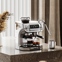 Machine à café expresso automatique en acier inoxydable pour chambre d'hôtel avec mousseur à lait