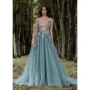 A5910 dài thanh lịch Chiều dài sàn người nổi tiếng 2024 phụ nữ Evening Đảng Dress