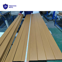 Panneaux préfabriqués de clôture en aluminium de sécurité 6063, bois traité sous pression naturel, latte horizontale/verticale de 8 pieds pour modélisation 3D