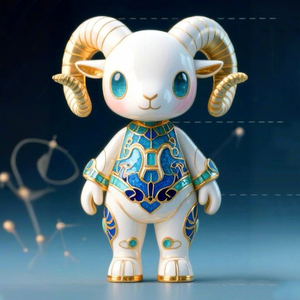 Sáng Tạo văn hóa phi vật thể cloisonne chòm sao trang trí Bạch Dương - Product Image 1
