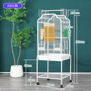 <span class=keywords><strong>Cage</strong></span> à oiseaux en or de luxe avec roulettes, grande <span class=keywords><strong>cage</strong></span> à perroquet pour décoration intérieure, <span class=keywords><strong>style</strong></span> européen, maison pour animaux de compagnie - Product Image 3