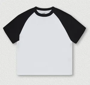 Boxy tshirt ağır yıkama boya T-shirt özel çocuk giysileri yaz rahat pamuk yürüyor Boys Set giyim Tshirt