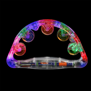 Hot bán cầm tay LED Tambourine thanh ánh sáng-up âm nhạc cảm giác đồ chơi cho lễ hội lễ kỷ niệm nhấp nháy Tambourines lắc đồ chơi - Product Image 2