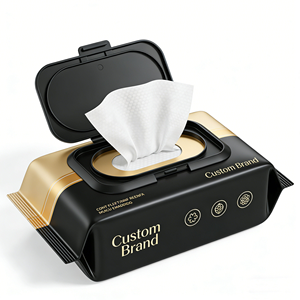Lingettes humides jetables de luxe en spunlace, 100 % biodégradables et jetables aux toilettes, 17,8x17,8 cm, pour le nettoyage domestique masculin (vente en gros) - Product Image 1