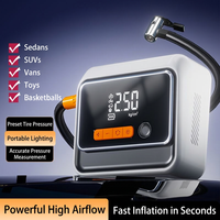 Gonfleur de pneus de voiture à charge sans fil, affichage numérique, pompe à air portable, double écran, 12V avec batterie externe pour utilisation en véhicule
