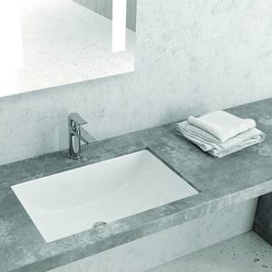 Litos-652 Kamalu Lavabo rectangulaire sous le comptoir Lavabo de salle de bain moderne en céramique blanche pour la maison et l'hôtel - Product Image 2