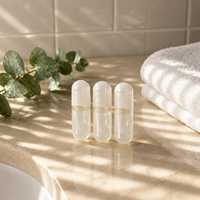 Capsules de gel transparentes et colorées personnalisées 000,00,0,1,2,3,4,5 Capsules de gélatine dures vides