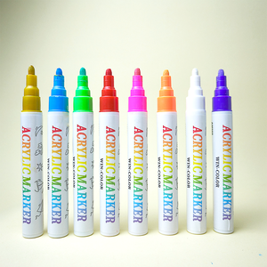 Lot de marqueurs à peinture acrylique OEM 12 couleurs en vrac, encre à base d'eau - Product Image 2