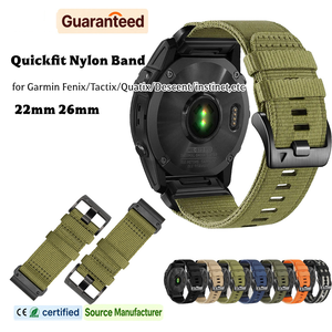 Bracelet de montre intelligente 22 mm 26 mm pour hommes et femmes, en nylon et toile, à libération rapide, pour Garmin <span class=keywords><strong>Fenix</strong></span> 8 7 7X - Product Image 1