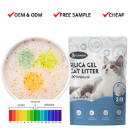 Indicateur de surveillance des soins de santé hautement absorbant écologique Gel de silice litière pour chat Indicateur de PH Crystal Cat Litière sable