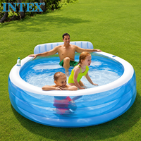 Piscina Inflable Familiar y para Niños de Alta Calidad para Jardín, Plegable, Resistente, de PVC, para Verano