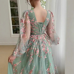 เดรสผ้าทูลคอวีลึกปักลาย S1687L <span class=keywords><strong>ชุด</strong></span><span class=keywords><strong>ราตรี</strong></span>หรูหราและหรูหราผ้าทูลฟูฟ่องสำหรับ2026 - Product Image 3