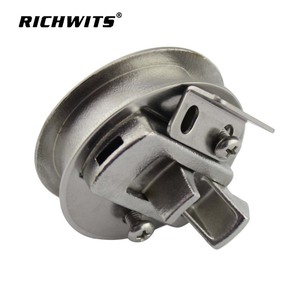 Cerradura de Piso Redonda de Acero Inoxidable RICHWITS de 1.5 Pulgadas con Manija Integrada para Puerta de Yate Marino, Color Plateado - Product Image 4