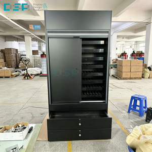 DSP Vietnam Factory Anti-theft Lockable Door Cigarette Display Wood Tobacco Fixtures <b>Drawer</b> Sales with Roller Shutter - Product Image 4