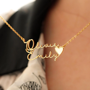 ของขวัญวันวาเลนไทน์ lateefah ทองเคแท้18K เครื่องประดับชื่อคู่สร้อยคอสอง<span class=keywords><strong>ชื่อ</strong></span>ส่วนบุคคล - Product Image 2