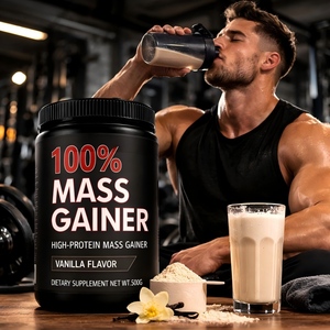 100 procent massa gainer poeder vanille smaak hoge proteïne gewichtstoename spiergroei ondersteuning 500g OEM private label - Product Image 2