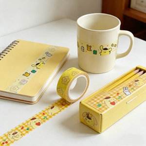 <span class=keywords><strong>Cinta</strong></span> <span class=keywords><strong>Adhesiva</strong></span> <span class=keywords><strong>Decorativa</strong></span> Washi Personalizada con Diseño de Dibujos Animados, Fácil de Rasgar, Adhesivo de una Sola Cara, Ecológica, para Decoración de Diarios - Product Image 3