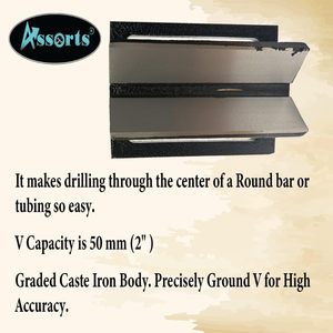 Ass 2 pouces Capacité en fonte V Block Jig Fixation Drill Bushing pour forage central sur barre ronde - Product Image 5