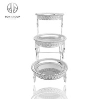 Nouveau support de gâteau en métal Durable de couleur blanche support de gâteau en métal de conception moderne de haute qualité élégant pour l'anniversaire
