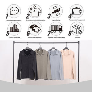 Camiseta Vintage Lavada y Desgastada de 400g, Tejido Grueso 100% Algodón, Cuello Camisero, Bordes Desgastados, Manga Larga, Corte Holgado - Product Image 5