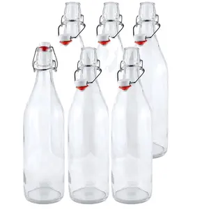 Hoge Kwaliteit Home Party 32 Oz Flip Top Glazen Fles Met Swing Top Voor Drank Bier Sap