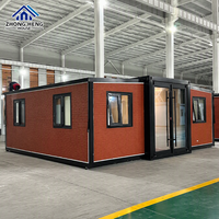 Maison modulaire extensible à structure en acier robuste avec système utilitaire intégré pour une vie moderne en maison-conteneur