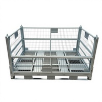Gaiola de Armazenamento de Metal Galvanizado Dobrável de Alta Resistência