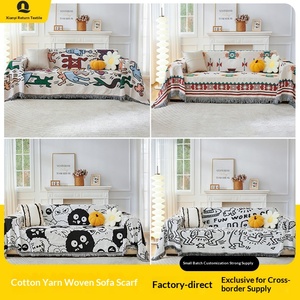 <span class=keywords><strong>Housse</strong></span> <span class=keywords><strong>de</strong></span> coussin <span class=keywords><strong>de</strong></span> canapé en coton tissé, antidérapante, élastique, respirante, à motif géométrique, couverture intégrale, 6 couleurs, trois places, quatre saisons - Product Image 2