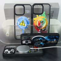 Coque de téléphone transparente en TPU PC avec support magnétique, compatible avec la charge sans fil, antichoc, pour iPhone 14-17, fabricant OEM ODM Chine