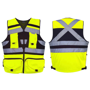 CITICITY Hot Sale Multi Pocket Work Vest <b>Mens</b> Workwear Polyester <b>Reflective</b> <b>Jacket</b> Traffic Safety High Visibility Safety Vest - Product Image 2