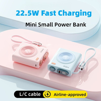 Powerbank Portabel Super Cepat Isi Daya 22.5W, Baterai Mini Kecil dengan Layar LED Digital, Disetujui Maskapai Penerbangan untuk Aktivitas Luar Ruangan