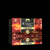 Café Energético Natural para Hombres, Suplemento Dietético con Bayas de Goji y Frambuesas - Polvo Instantáneo 200g, 2-3 Veces al Día