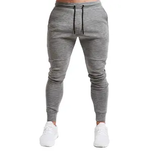 Özel Logo alıştırma külodu çift yan cepler ve fermuarlar Mens jimnastik eşofmanı elastik haki Slim Fit Joggers adam pantolon