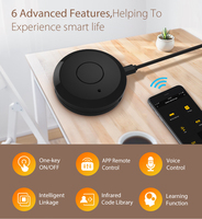 Sistema de Hogar Inteligente WiFi Universal Tuya, Control Remoto Inalámbrico RF con Emisor IR de 5V para Aire Acondicionado/TV/Ventilador/DVD