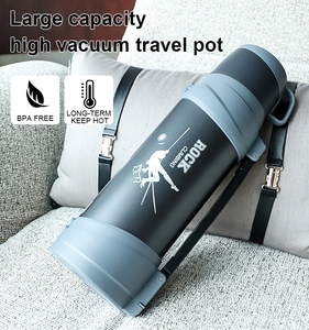 2000ML NEW High Quality Large Capacity Stainless Steel Vacuum Double Wall <strong>Travel</strong> <strong>Pot</strong> with Handle - Product Image 6
