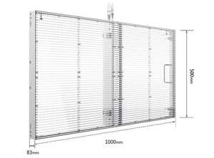Écran LED en verre transparent P3.91 P4.81 adapté aux affichages LED en forme d'arc pour ascenseurs de centres commerciaux et publicité en magasin. - Product Image 2
