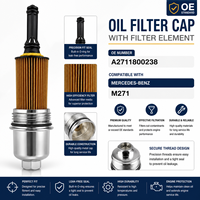 Tapa de Filtro de Aceite de Motor Eficiente de Aluminio con Papel de Filtro para Mercedes-Benz M271 OE A2711800238 de Alto Rendimiento