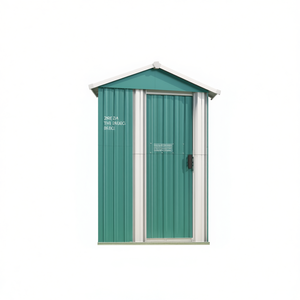 โรงเก็บของในสวนเหล็กชุบสังกะสีสีเขียว รุ่น D0100H5P3UJ ขนาด 49.6x38.4x69.7 นิ้ว โซลูชั่นการจัดเก็บ - Product Image 1