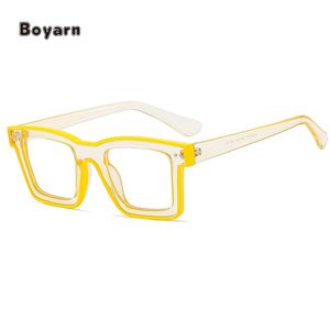 Lunettes de protection anti-lumière bleue de style PC, monture épaisse rectangulaire, avec verres anti-lumière bleue pour la protection des yeux - Product Image 1