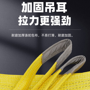 Web Sling Polyester Flat Eye And Eye 8 Mm Thickness For Crane Lifting Application - Product Image 4